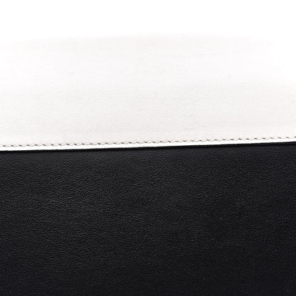 Prada City Calfskin Pionniere Saddle Bag Black White 9 of 15