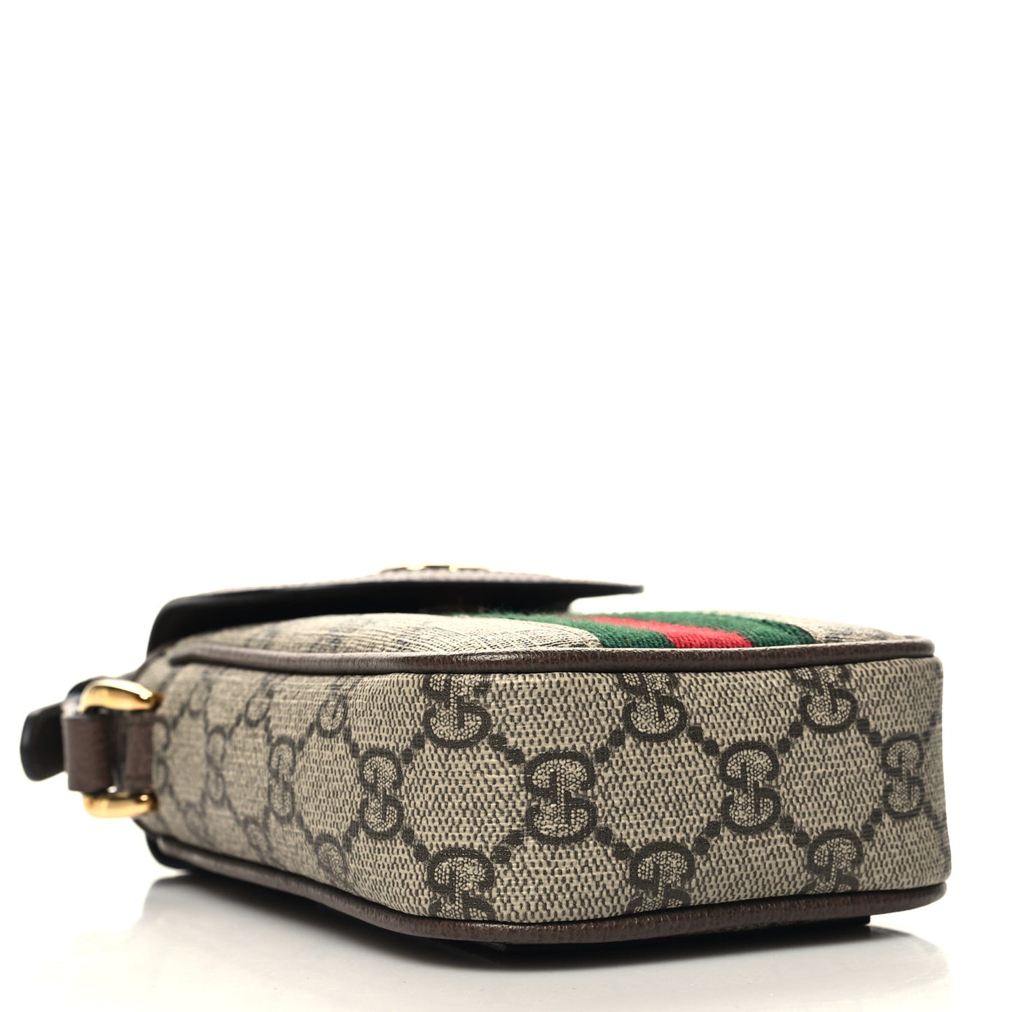 GG Supreme Monogram Web Ophidia Phone Crossbody Bag Beige New Acero