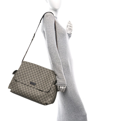 Gucci GG Plus Monogram Messenger Diaper Bag Dark Brown 2 of 11