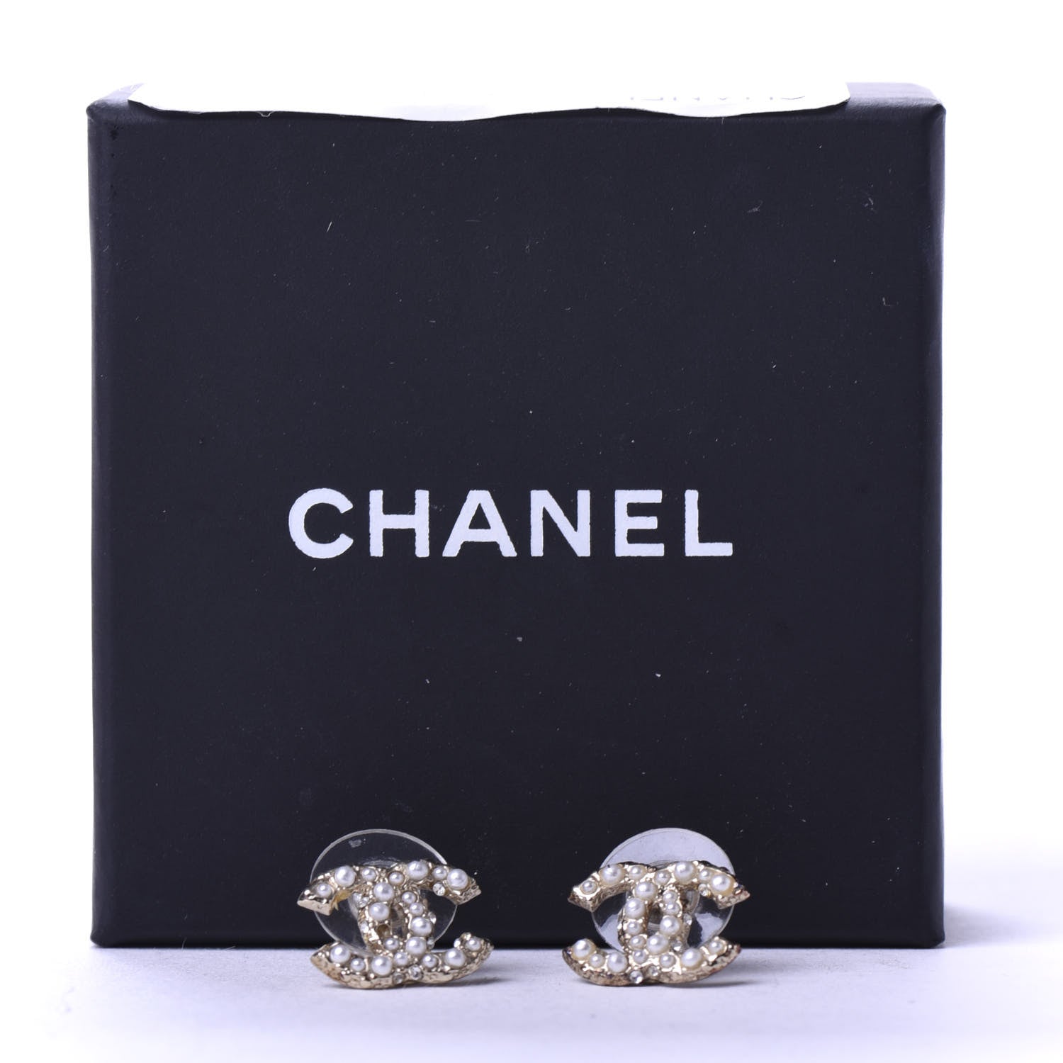 Chanel Pearl CC Earrings Light Gold 6 of 6