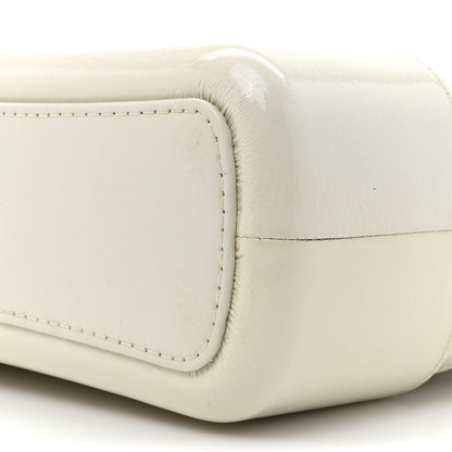 Chanel Patent Goatskin Quilted Medium Gabrielle Hobo White 7 of 11