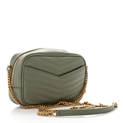Saint Laurent Grain De Poudre Matelasse Monogram Mini Lou Camera Bag Light Sage 3 of 11