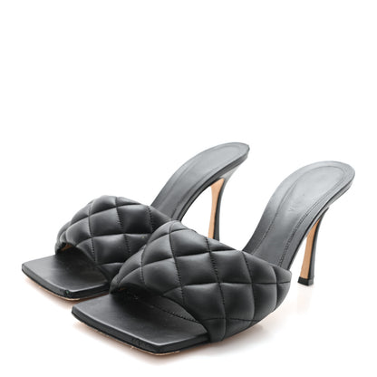 Bottega Veneta Nappa Matelasse Padded Mule Sandals 39.5 Black 4 of 8