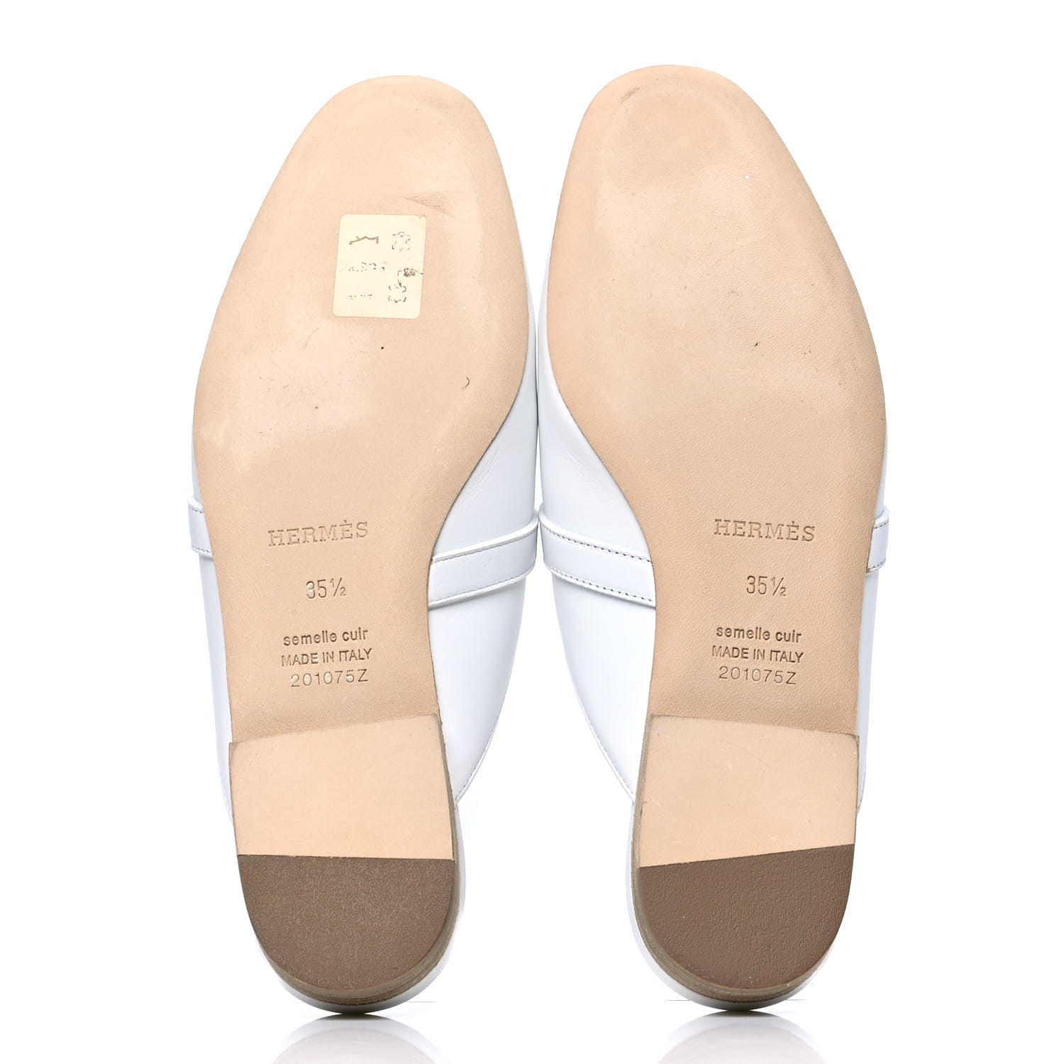 Hermes Calfskin Oz Mules 35.5 White 4 of 5