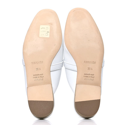 Hermes Calfskin Oz Mules 35.5 White 4 of 5