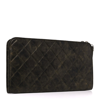 Chanel Calfskin Quilted Chain CC Chain Clutch Argent Fonce 3 of 14