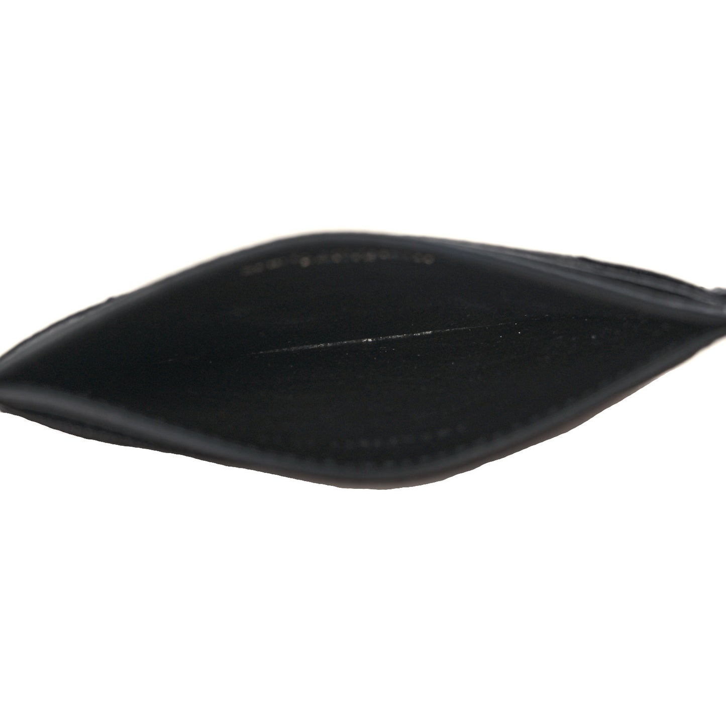 Grain De Poudre Matelasse Chevron Monogram Credit Card Case Black
