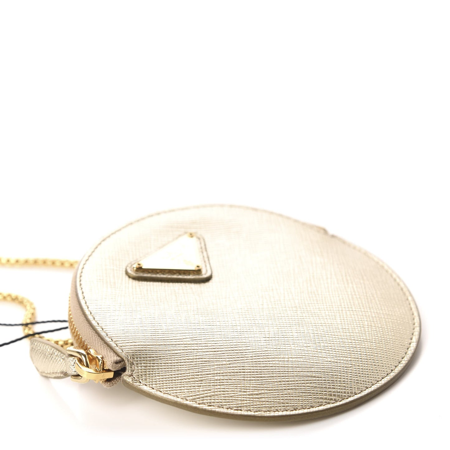 Metallic Saffiano Mini Pouch Pirite