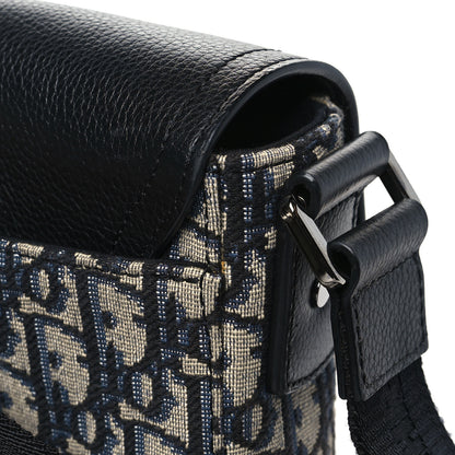 Christian Dior Oblique Jacquard Grained Calfskin Small Saddle Messenger Bag 10 of 11