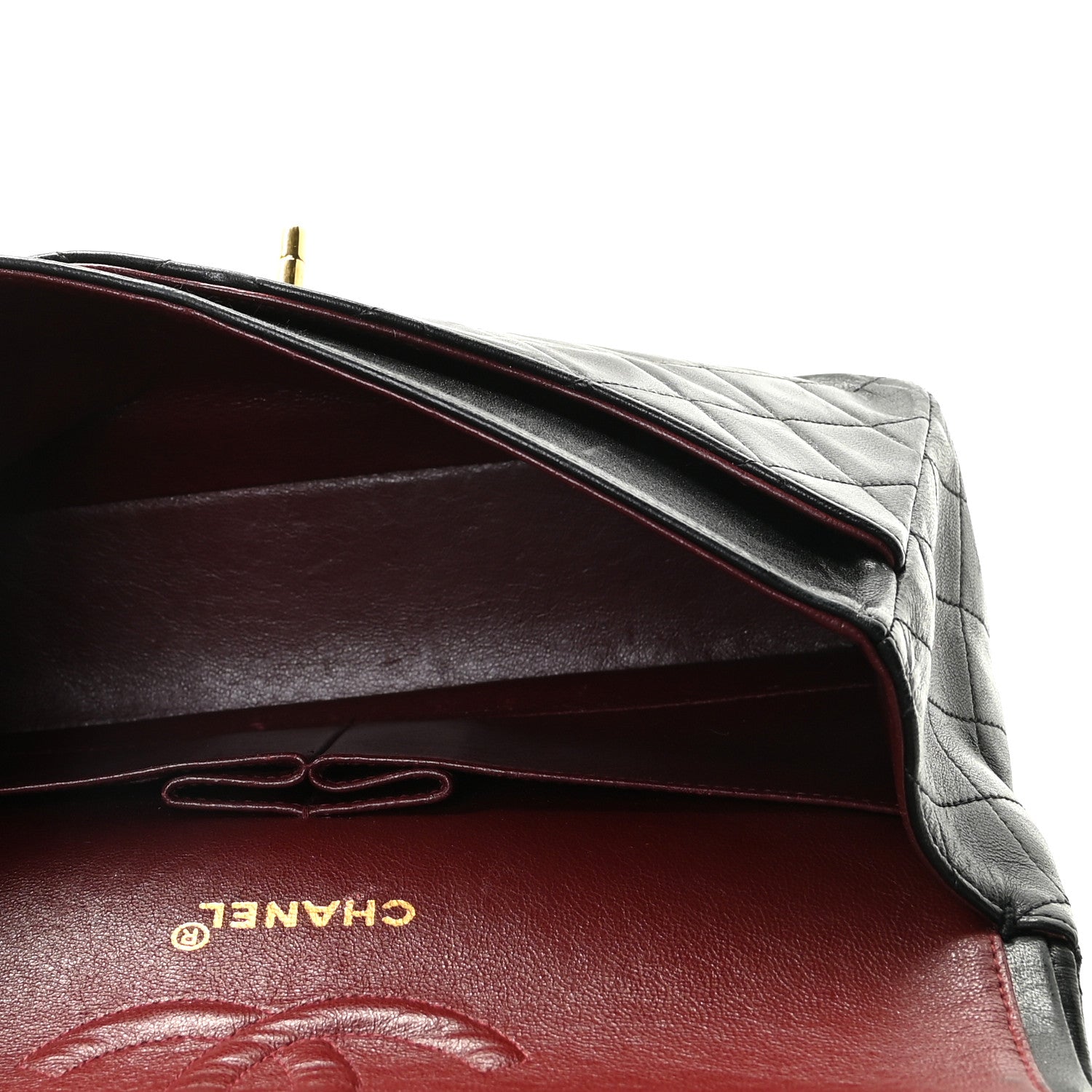 Chanel Lambskin Quilted Medium Double Flap Black 8 of 10