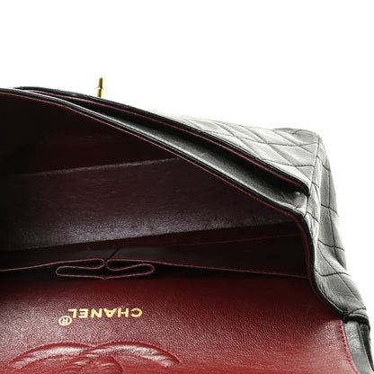 Chanel Lambskin Quilted Medium Double Flap Black 8 of 10