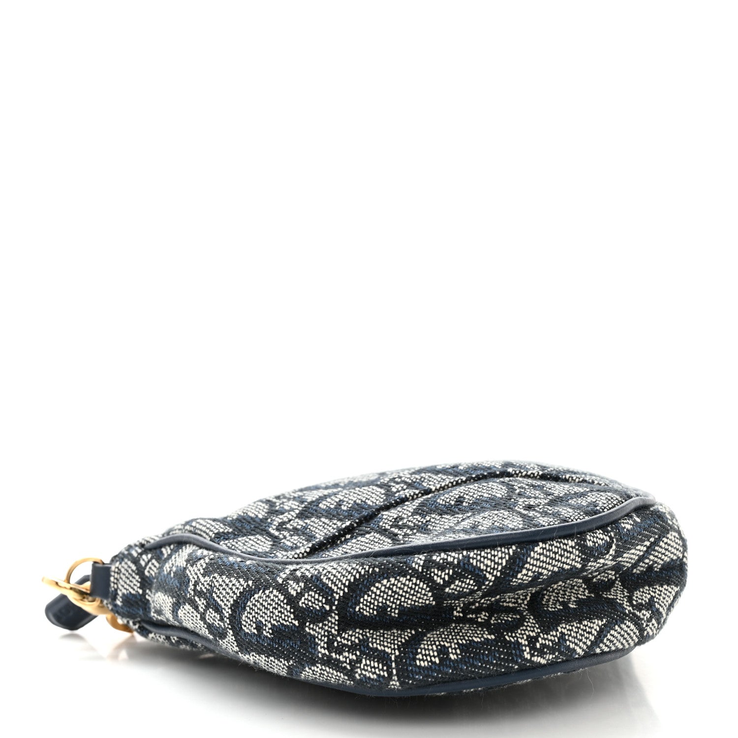 Christian Dior Monogram Mini Saddle Pochette Navy 4 of 10