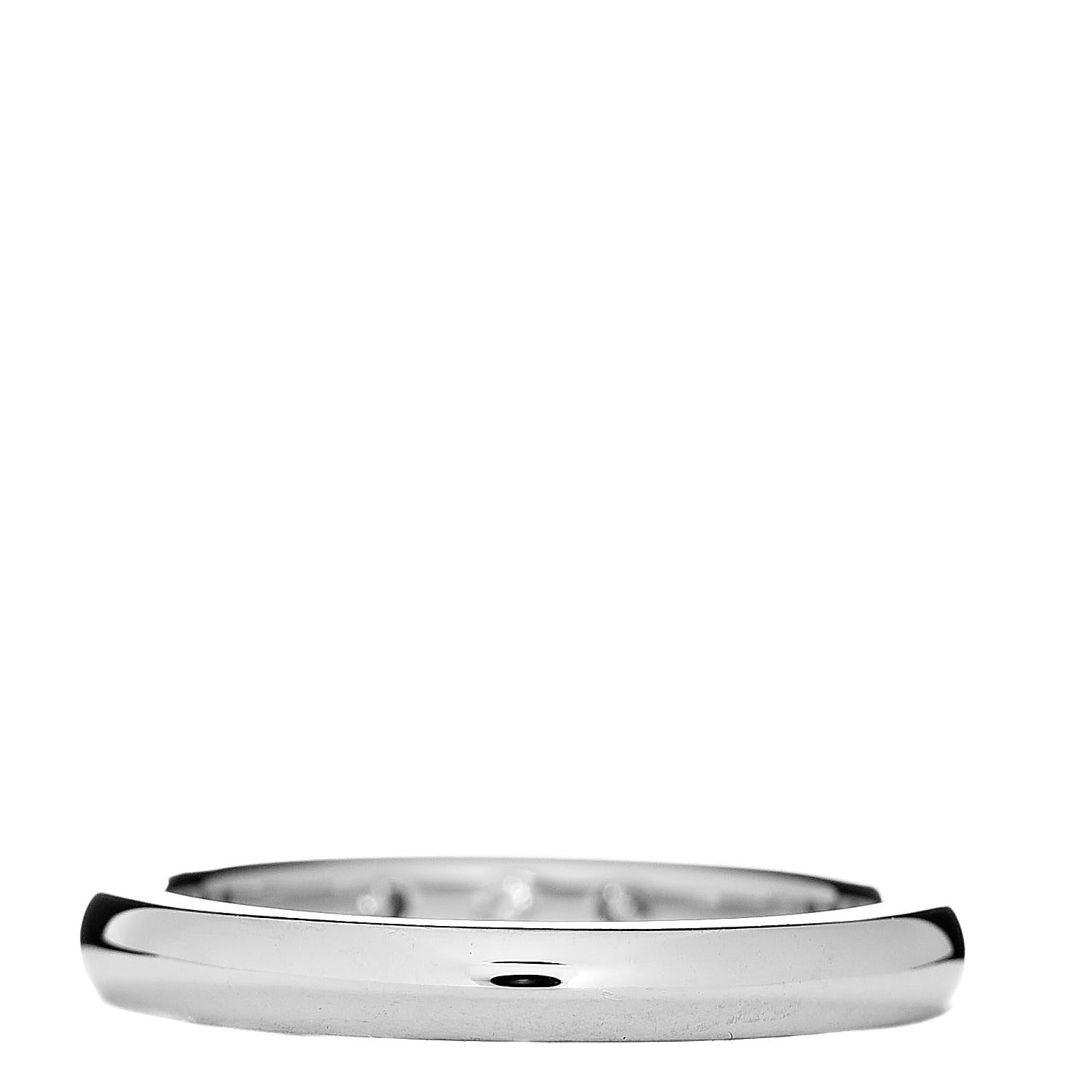 Tiffany Platinum 3 Diamond Elsa Peretti Band Ring 53 6.5 3 of 4