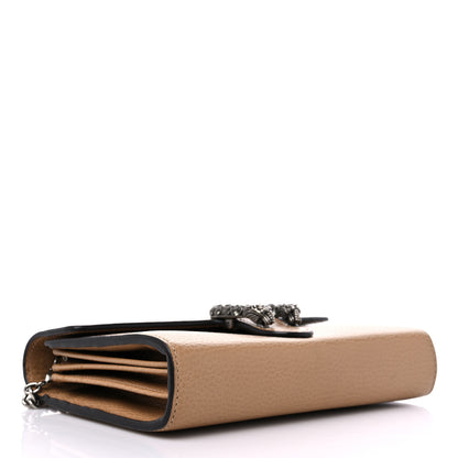 Gucci Dollar Calfskin Crystal Mini Dionysus Chain Wallet Natural Tan Black Diamond 4 of 13