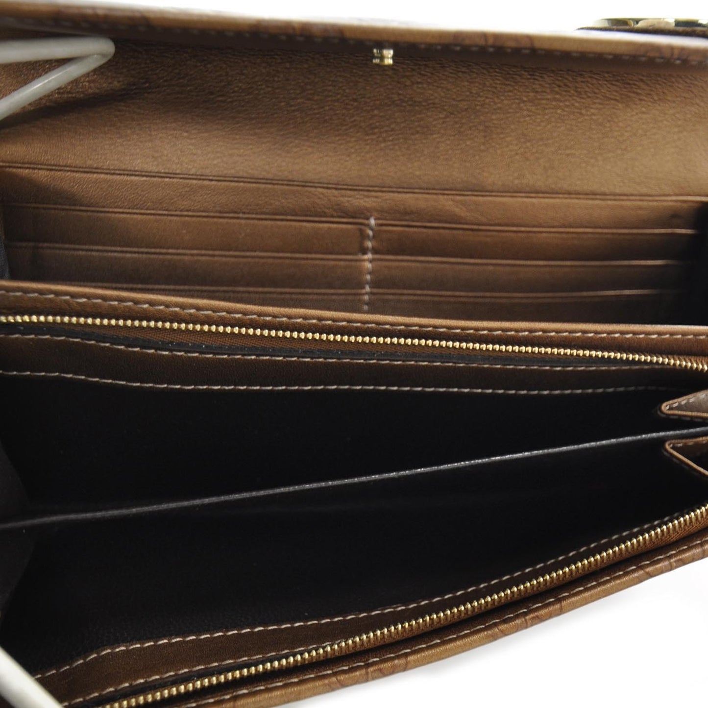 Guccissima Continental Heart Wallet Bronze
