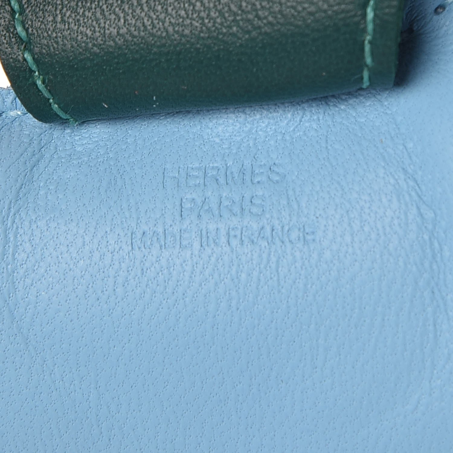Hermes Milo Lambskin Grigri Rodeo Horse Bag Charm MM Celeste Malachite Craie 3 of 4