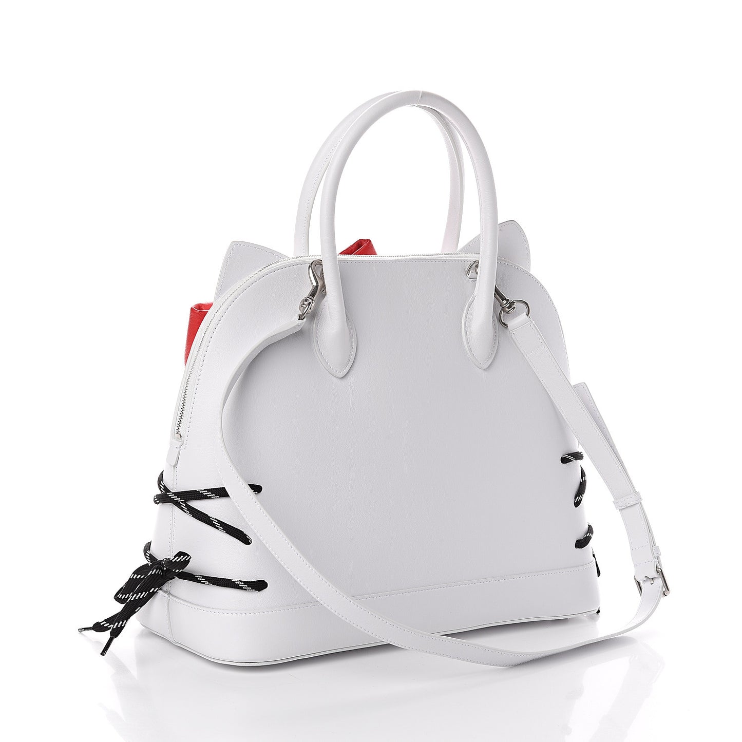 Calfskin Hello Kitty M Ville Top Handle Bag Optic White