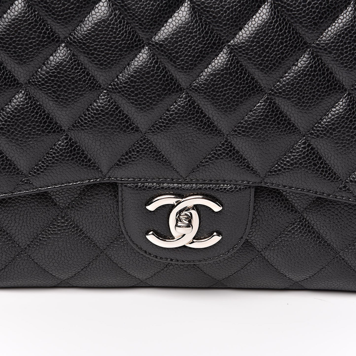Caviar Quilted Maxi Double Flap Black