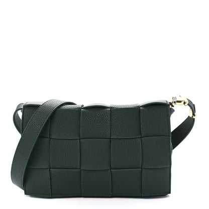 Bottega Veneta Grained Calfskin Maxi Intrecciato Cassette Crossbody Bag Raintree Green 1 of 12