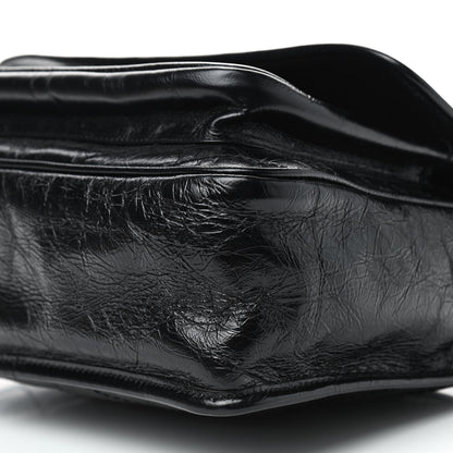 Saint Laurent Crinkled Calfskin Matelasse Monogram Medium Niki Chain Satchel Black 7 of 9