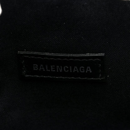 Balenciaga Metallic Textured Calfskin Logo Cloud Coin Purse With Strap Silver 6 of 11