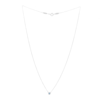 Tiffany Sterling Silver Aquamarine Elsa Peretti Color By The Yard Pendant Necklace 3 of 6