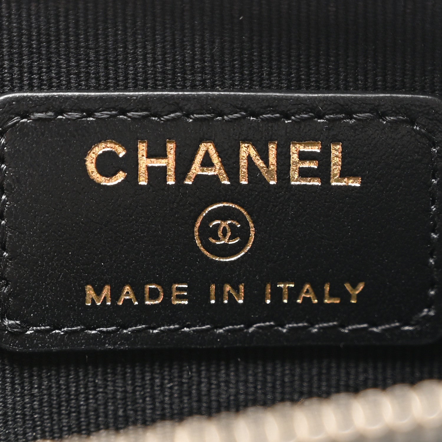 Chanel Caviar Quilted Crystal Zip Card Holder Wallet Black 6 of 8