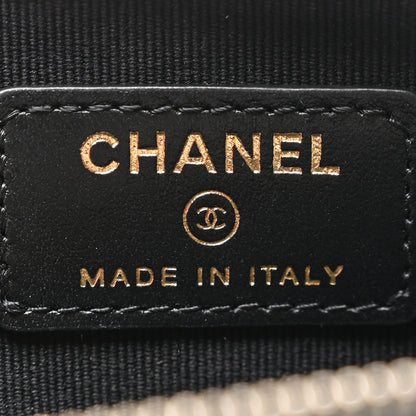 Chanel Caviar Quilted Crystal Zip Card Holder Wallet Black 6 of 8
