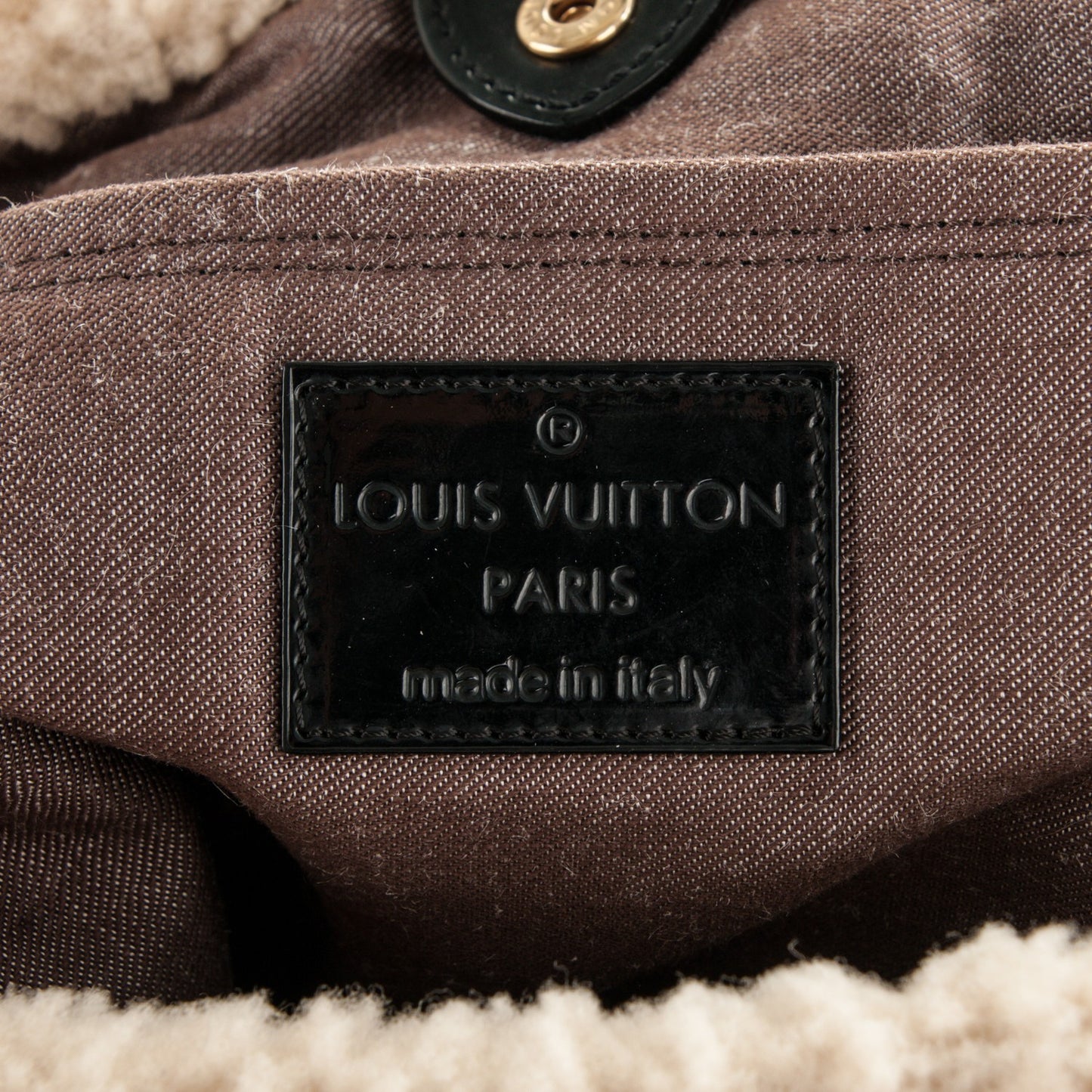 Patent Monogram Shearling Sac Thunder