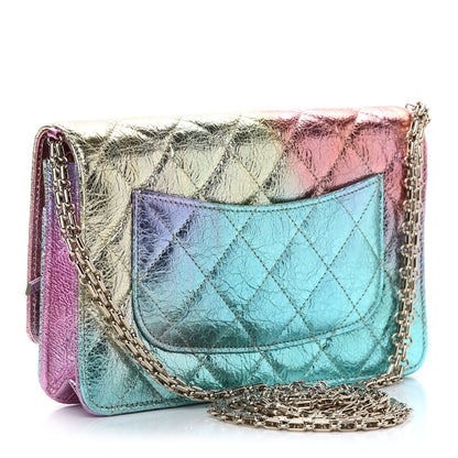Chanel Metallic Goatskin Quilted 2.55 Reissue Wallet on Chain WOC Multicolor 3 of 10