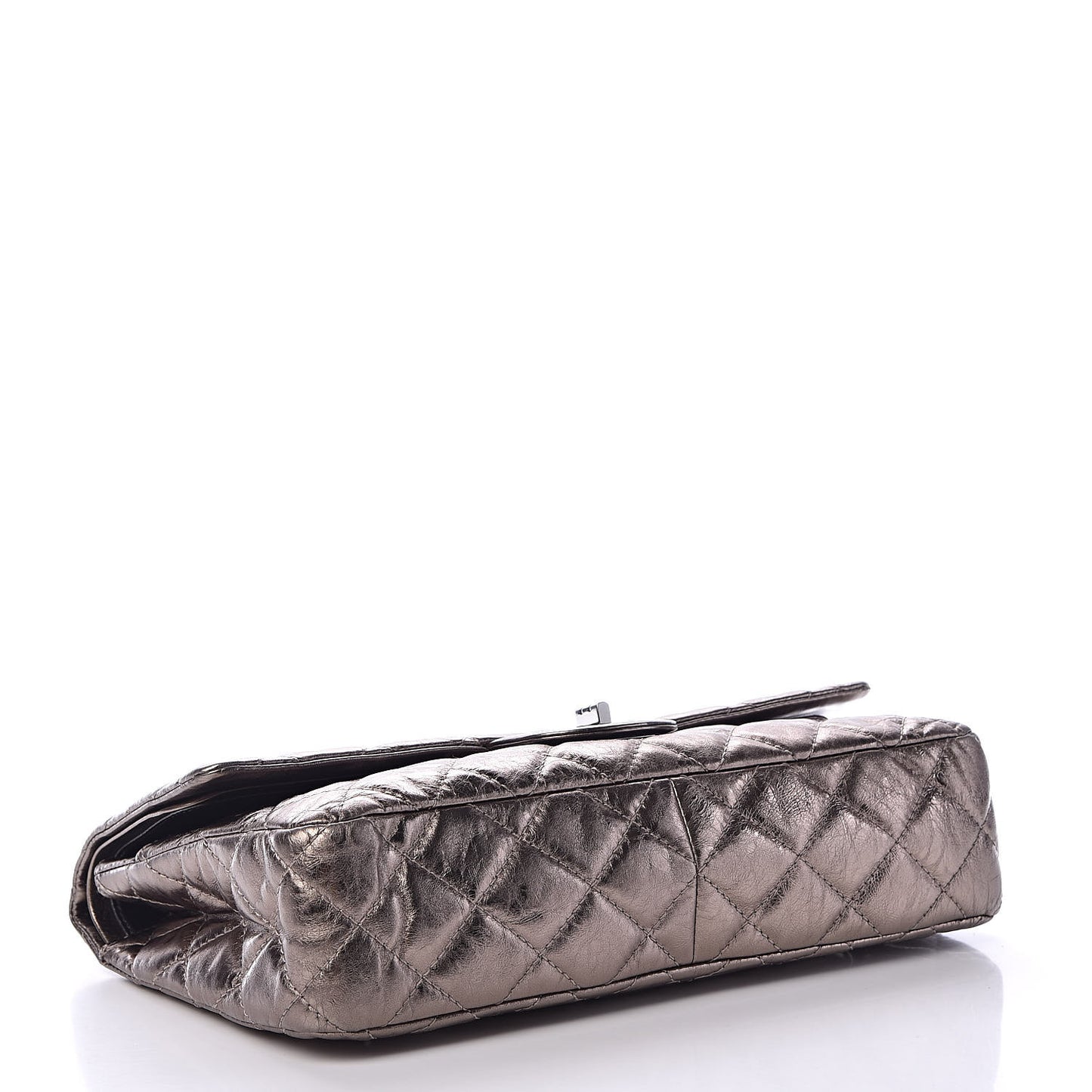 Metallic Aged Calfskin Quilted 2.55 Reissue 226 Argent Fonce