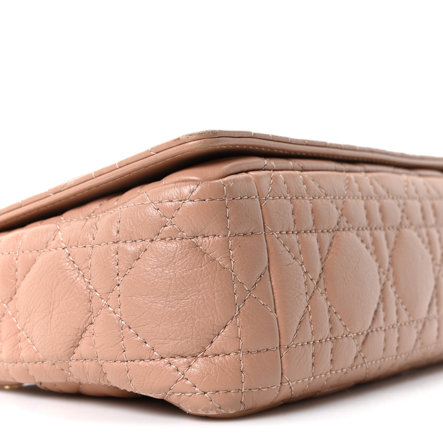 Christian Dior Calfskin Cannage Small Caro Bag Rose De Vents 9 of 10