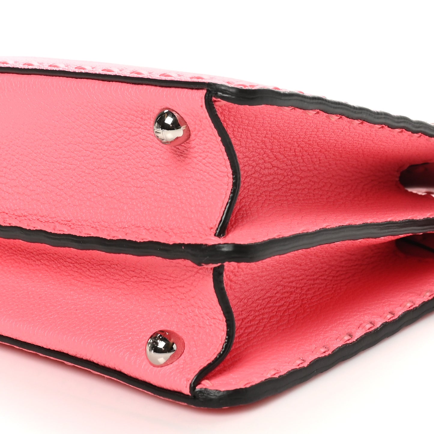 Cuoio Roma Sellerissima Nappa Sintetica Tape Stitch Small Peekaboo I SEE U Satchel Pink Dalia