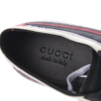 Gucci Calfskin Mesh Mens Falacer Sneakers 8 White Blue Red 7 of 9