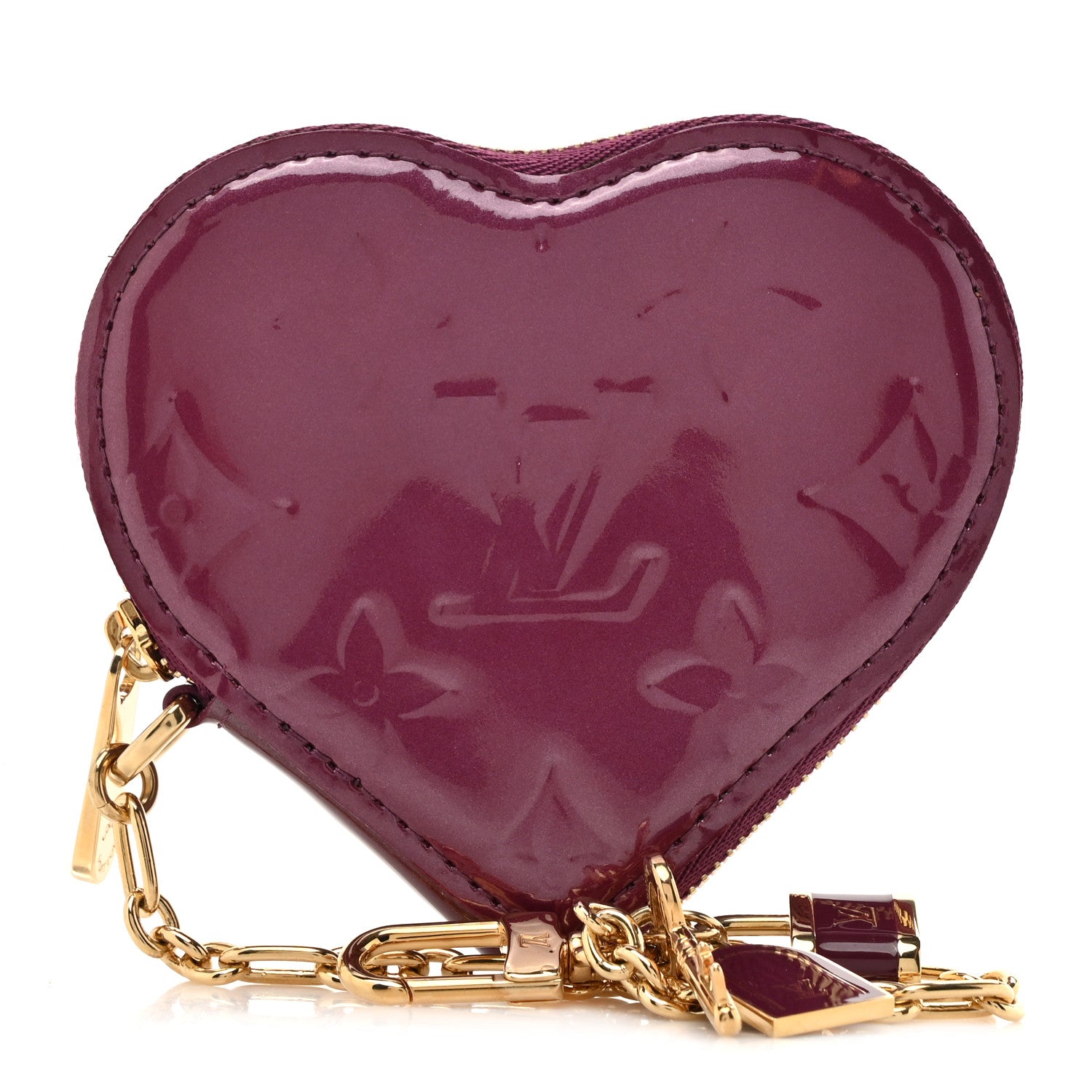 Louis Vuitton Vernis Heart Coin Purse Violet 1 of 8