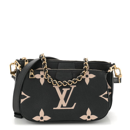 Louis Vuitton Empreinte Monogram Giant Multi Pochette Accessories Black Beige 1 of 9