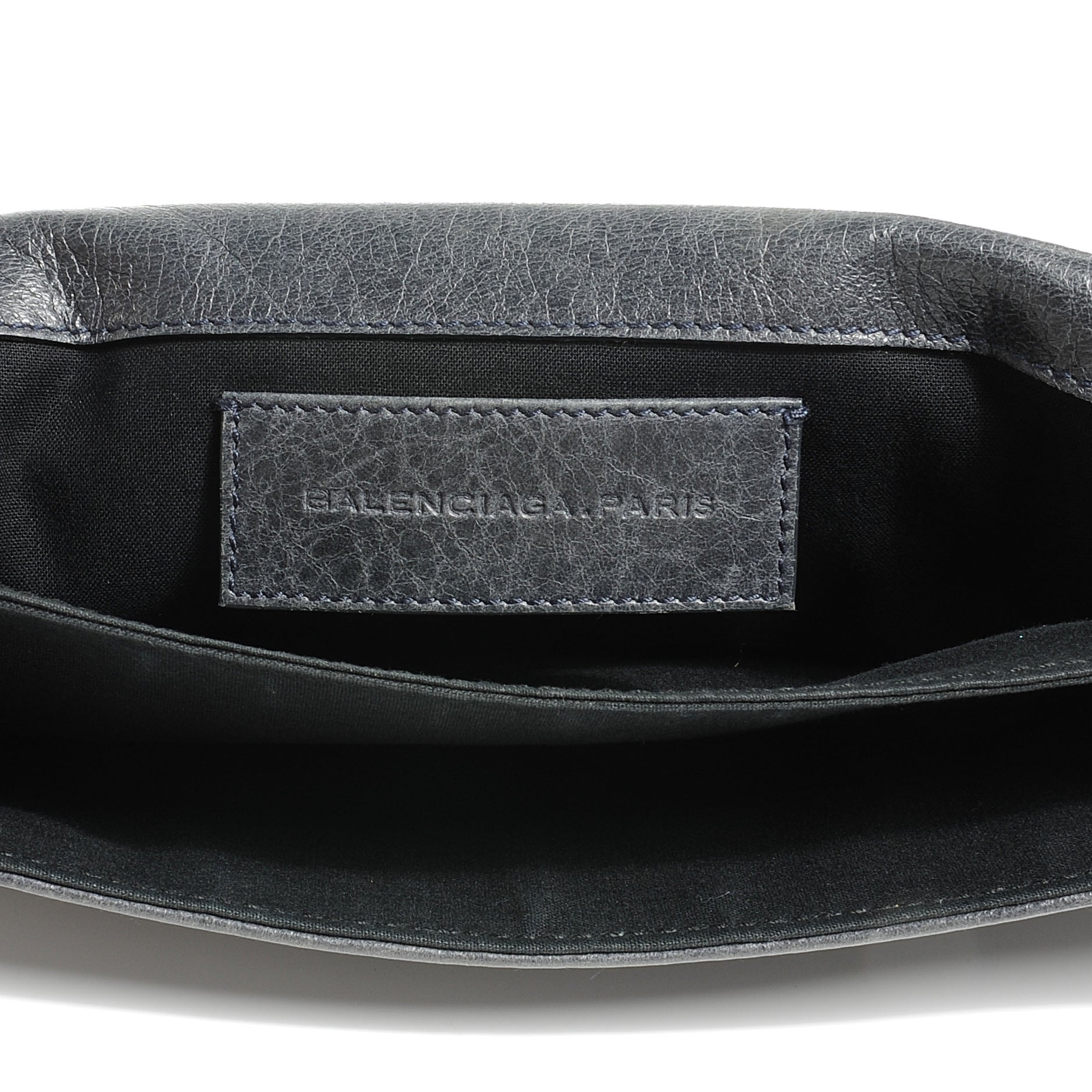 Balenciaga Agneau Giant 21 Silver Hardware Envelope Clutch Anthracite 7 of 8