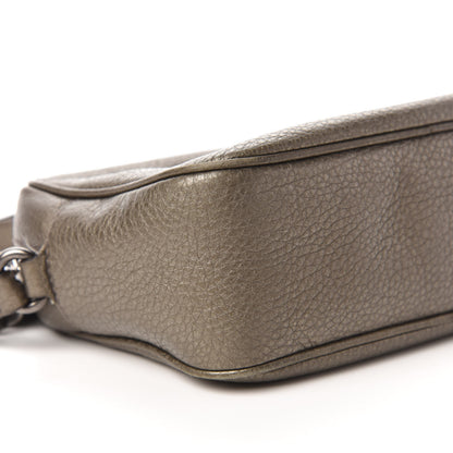 Gucci Metallic Pebbled Calfskin Small Soho Disco Bag Sasso 6 of 10