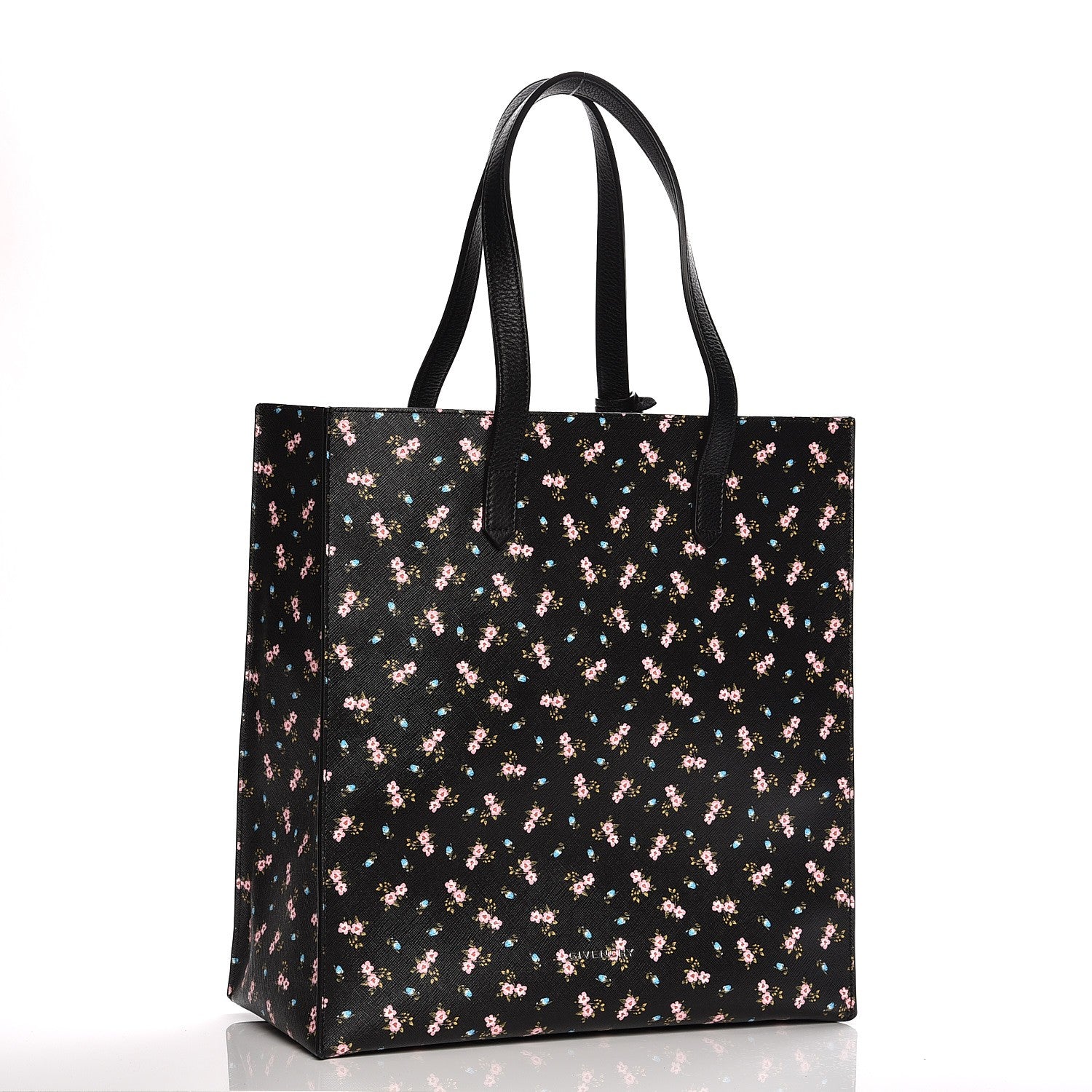 Givenchy Coated Canvas Hibiscus Print Medium Stargate Shopper Tote Black Multicolor 4 of 8