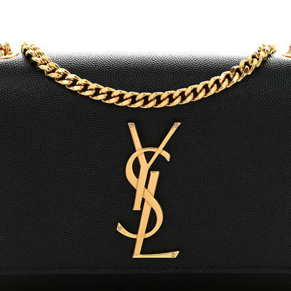 Saint Laurent Grain De Poudre Small Monogram Kate Satchel Black 8 of 14