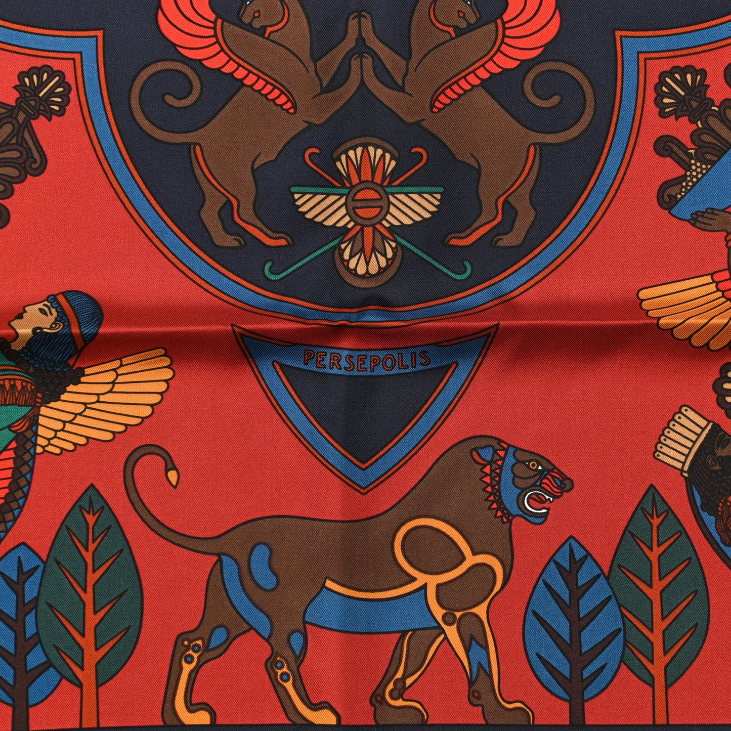 Silk Persepolis Scarf 90