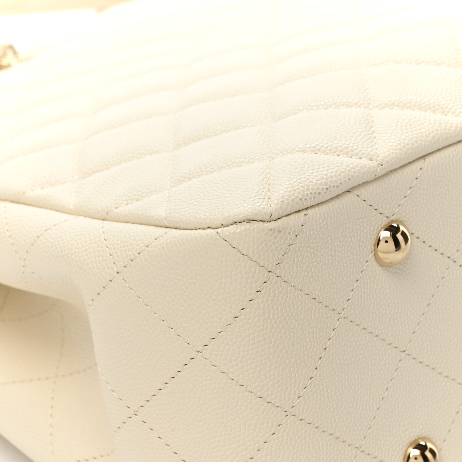 Chanel Caviar Quilted Large Classic Shopping Tote White 12 of 16