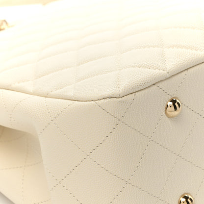 Chanel Caviar Quilted Large Classic Shopping Tote White 12 of 16
