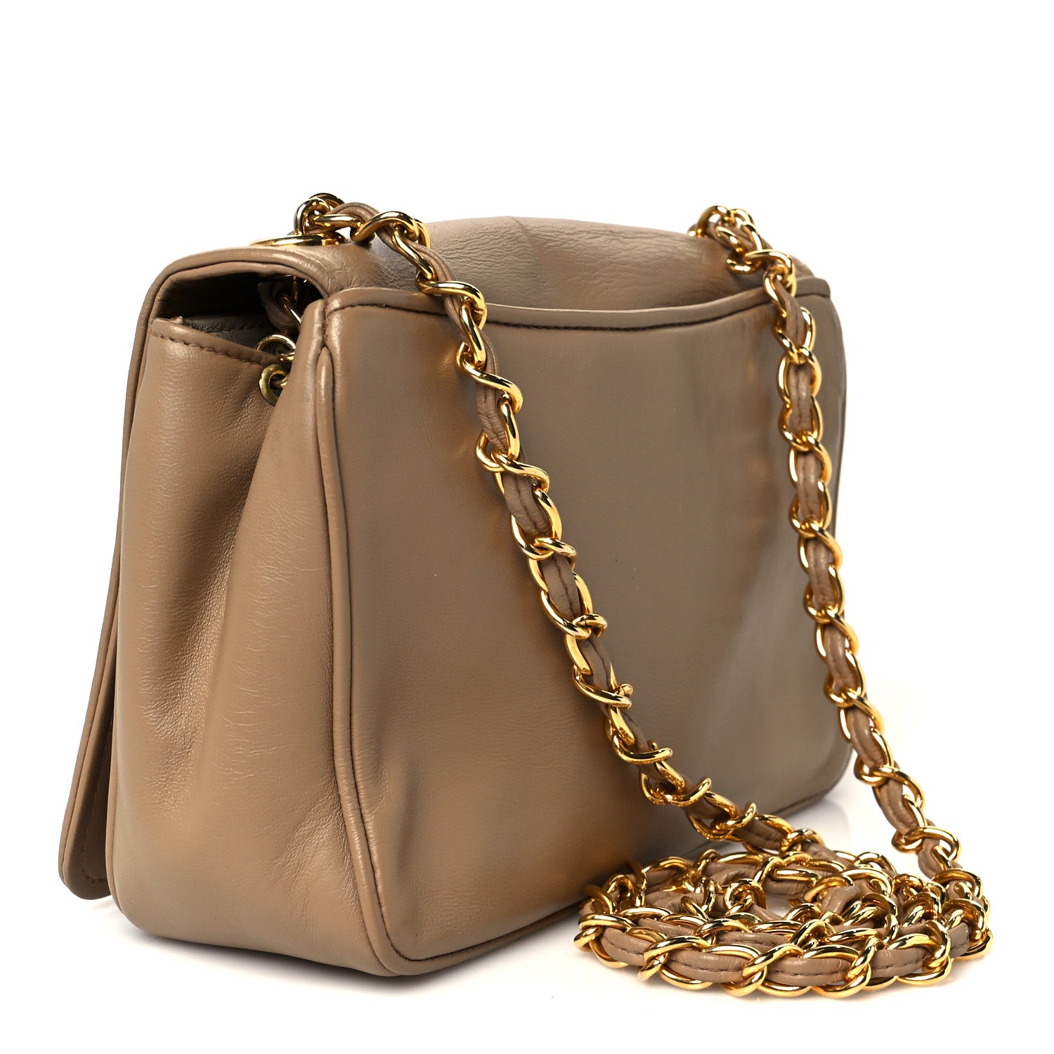 Chanel Lambskin Mini Timeless CC Flap Bag Beige 3 of 11
