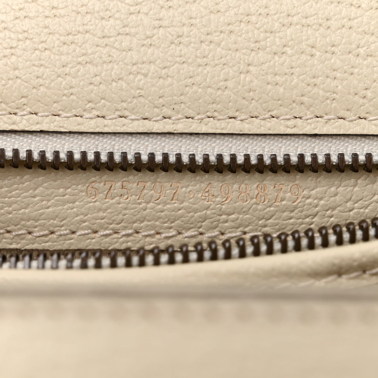 Monogram Jumbo GG Textured Dollar Calfskin Web Small Bamboo 1947 Top Handle Bag Off White