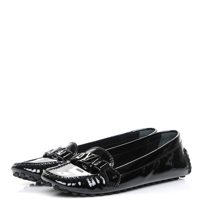 Louis Vuitton Patent Calfskin Oxford Loafers 40 Black 3 of 9