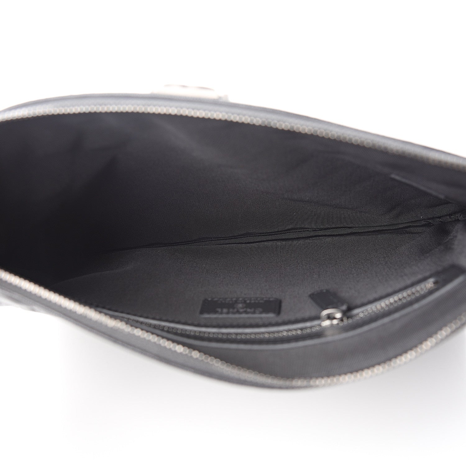 Chanel Iridescent Caviar Quilted Medium Boy Cosmetic Case Grey 4 of 6