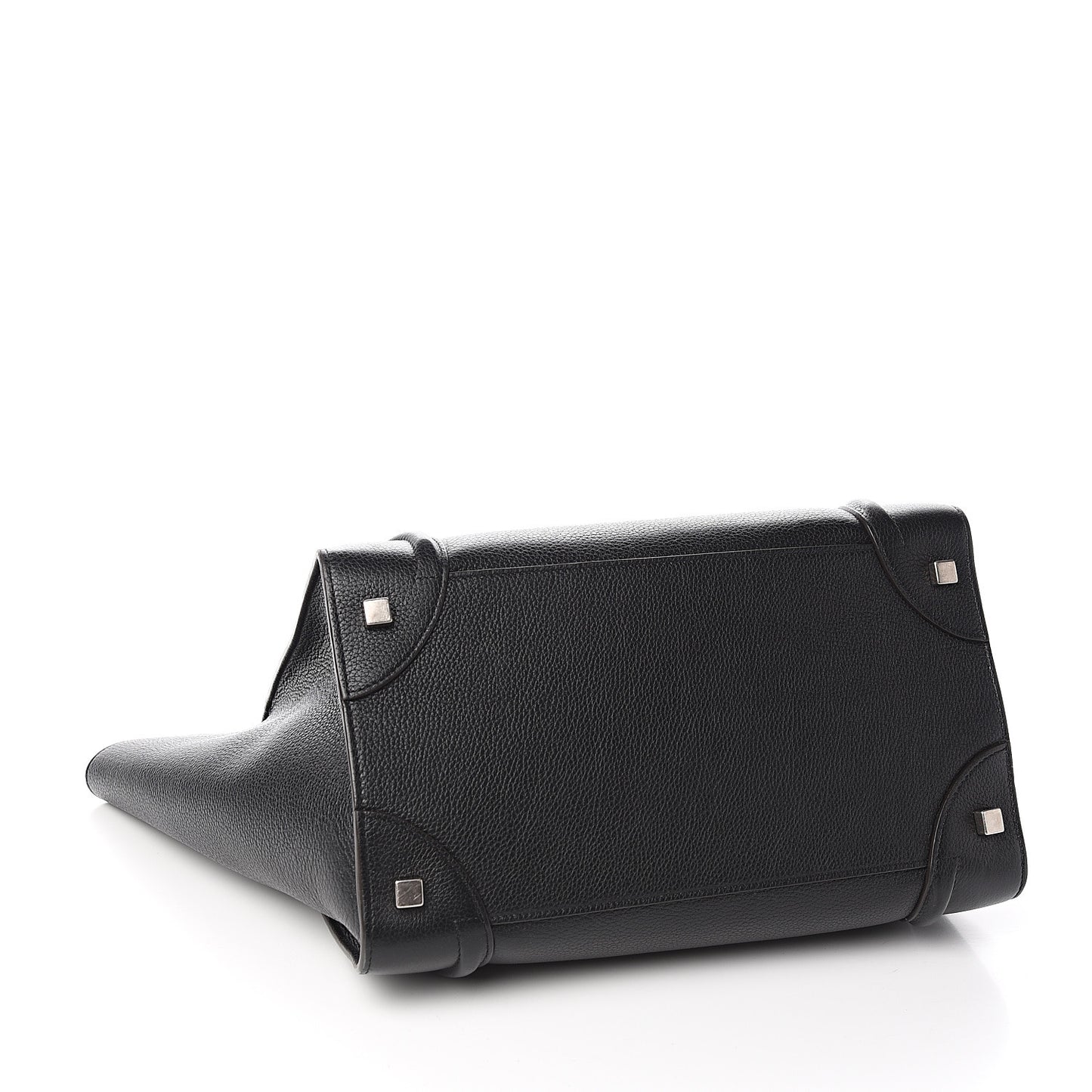 Drummed Calfskin Mini Luggage Black