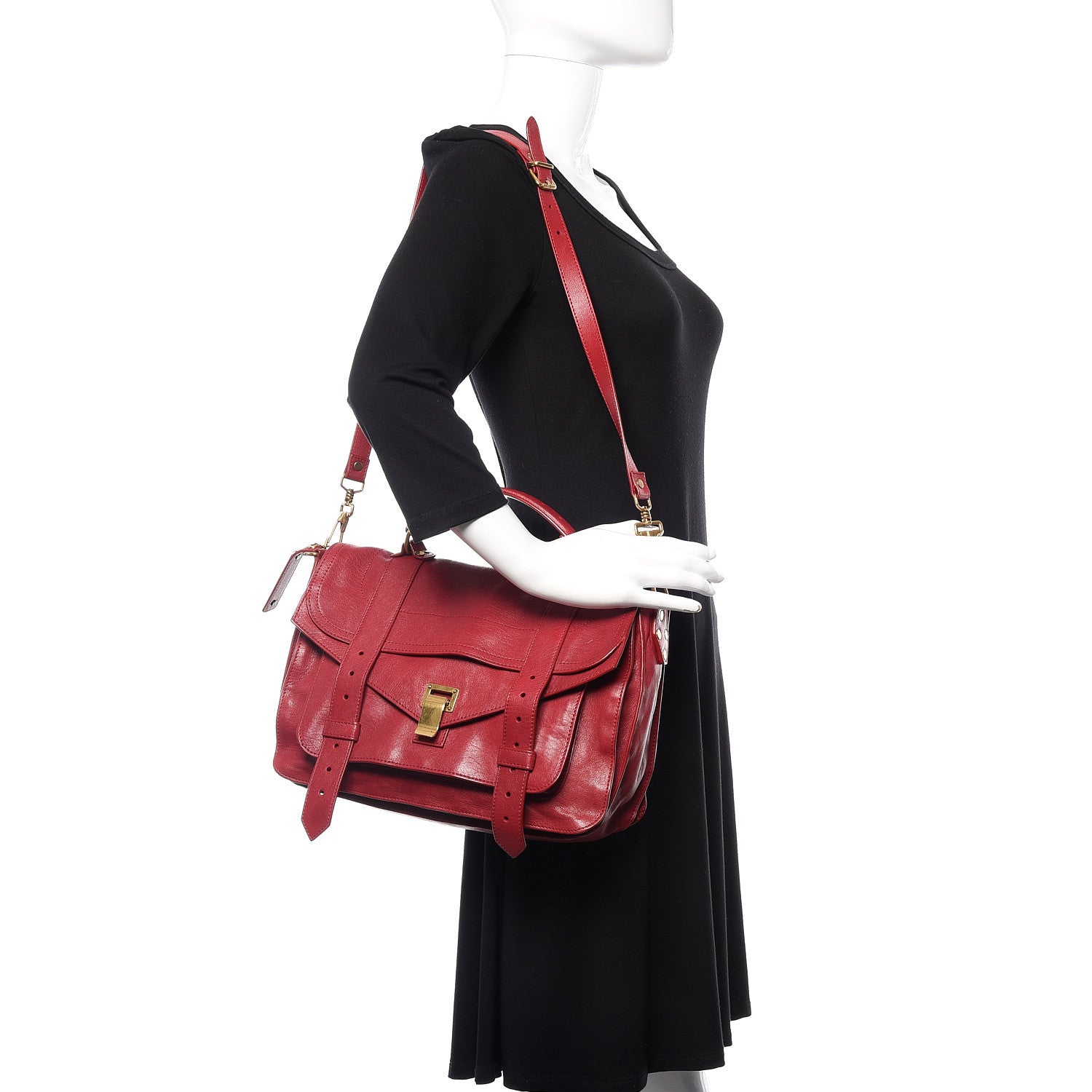 Proenza Schouler Lambskin Medium PS1 Satchel Chianti 2 of 12
