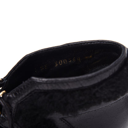 Saint Laurent Nappa Shearling Tribtoo 140 Platform Boots 36 Black 10 of 10
